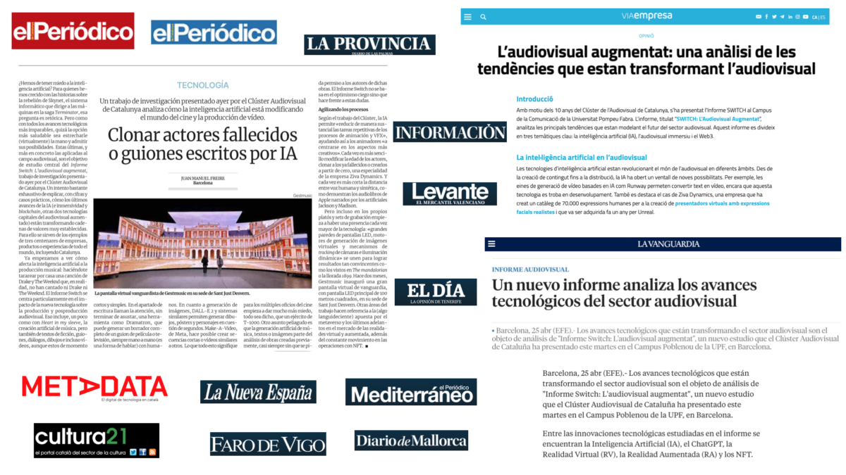 Clúster Audiovisual de Catalunya presenta 'Informe Switch: L'audiovisual augmentat'